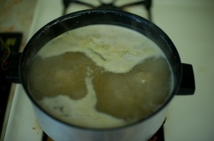 Boil in progress