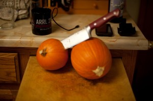 Slicing pumpkins